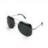 Men's Black Aviators Sunglasses Silver Frame With Top Synthetic Design