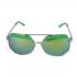 Men's Tint Green Screen Mirrored Texture Aviator Polarized Sunglasses