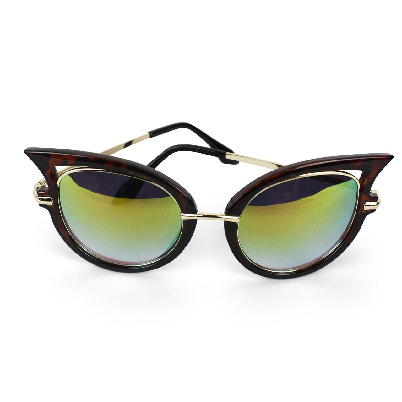 Women's Polarized Aviator Cat-Eye Designer Sunglasses With Frame