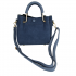 Women Casual Top Handle Brown/Blue Sling Tote Bags Shoulder Strap 2 Piece Bag Set