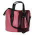 Women's Hot Pink Leather Handbags Tote / Shoulder / Crossbody 2 Piece Travel Bag Set