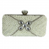 Women's Designer Luxury White Silver Pearl Clutch Bag Purse