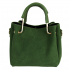 Women's Top Handle Dark Green Tote Leather Sling Crossbody Handbag Sets