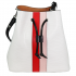 Zeekas Women's Stylish Sling White With Red And Pink Designer Drawstring Bucket Bag Pattern Shoulder Handbag